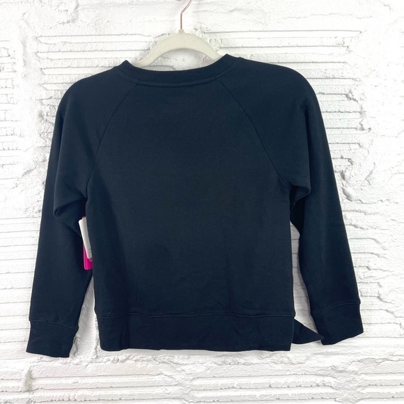 NFL Team Apparel Girls Saints Sweatshirt Black W/Iridescent Logo Tie Waist 7/8 - Picture 9 of 16